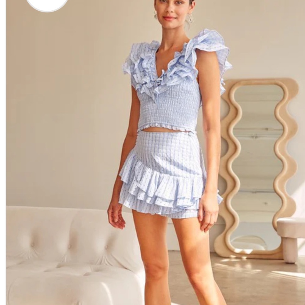 Blue Ruffled Set! NWT